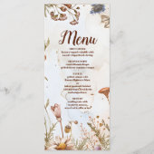 Rustieke Waterverf Bosbruiloft Menu (Voorkant)