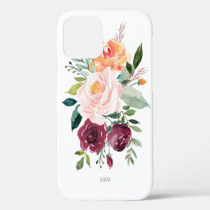 Rustieke waterverf botanische afbeelding met uw mo iPhone 12 pro hoesje