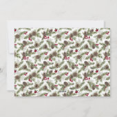 Rustieke Waterverf Botanische Kerst 2 Foto Feestdagenkaart (Achterkant)