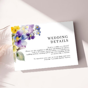 Rustieke Waterverf bruiloft details behuizing Kaar Informatiekaartje