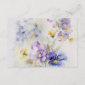 Rustieke Waterverf bruiloft details behuizing Kaar Informatiekaartje (Achterkant)