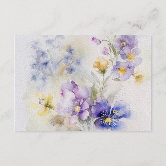 Rustieke Waterverf bruiloft details behuizing Kaar Informatiekaartje (Achterkant)