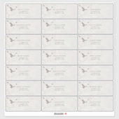 Rustieke Waterverf Bruiloft Gast Mail Adres Sticker (Vel)