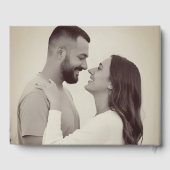 Rustieke Waterverf bruiloft Nodig Fotosjabloon uit Gastenboek (Achterkant)