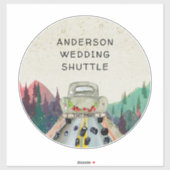Rustieke Waterverf bruiloft shuttle label (Vel)