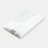 Rustieke Waterverf Cabin Green Forest gepersonalis Post-it® Notes (Schuin)