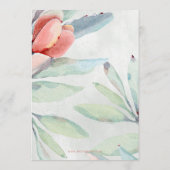 Rustieke Waterverf Cactus Succulent Salie Bloemen Menu (Achterkant)