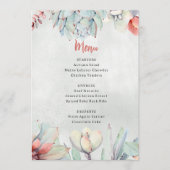 Rustieke Waterverf Cactus Succulent Salie Bloemen Menu (Voorkant)