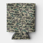 rustieke Waterverf camouflagepatroon Blikjeskoeler (Voorkant)