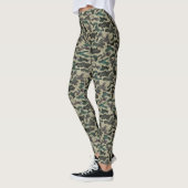 rustieke Waterverf camouflagepatroon Leggings (Links)