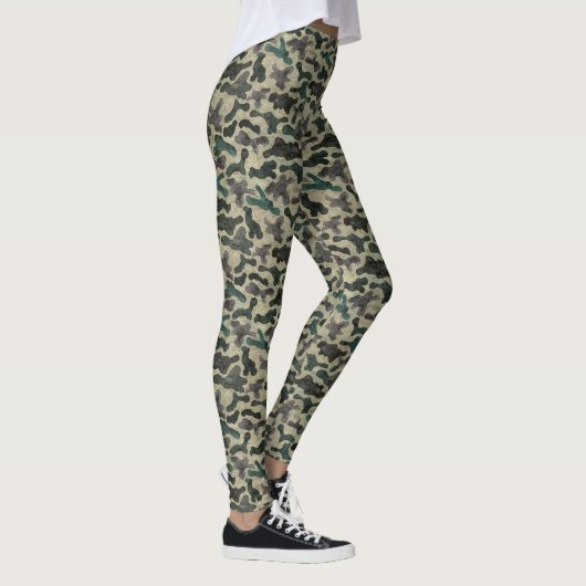 rustieke Waterverf camouflagepatroon Leggings (Rechts)