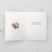 Rustieke Waterverf Christmas Plaid Foto Feestdagen Kaart (Binnen)