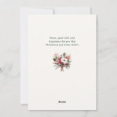 Rustieke Waterverf Christmas Plaid Foto Feestdagenkaart (Achterkant)