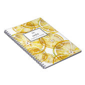 Rustieke Waterverf Citroen Plakken Patroon Custom Notitieboek (Rechterzijde)
