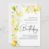 Rustieke waterverf citroenen verjaardag kaart (Voorkant)