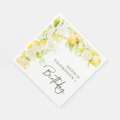 Rustieke waterverf citroenen verjaardag servet (Hoek)