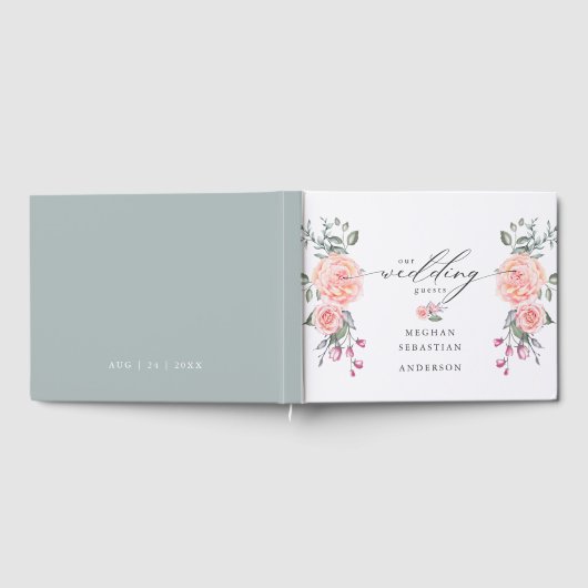 Rustieke Waterverf Cottage Rozen Gastenboek (Volledig)