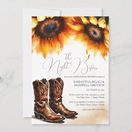 Rustieke Waterverf Country repetitie diner Kaart (Voorkant)