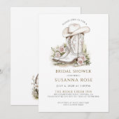 Rustieke Waterverf Cowgirl Pet Boots Vrijgezellenf Kaart (Voorkant / Achterkant)