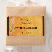 Rustieke Waterverf Daisies Waterfles Label (Insitu)