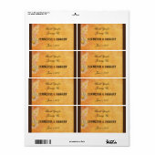 Rustieke Waterverf Daisies Waterfles Label (Full Sheet)