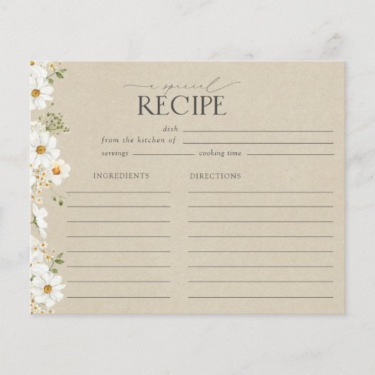 Rustieke Waterverf Daisy Vrijgezellenfeest Recept  (Voorkant)