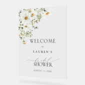 Rustieke Waterverf Daisy Vrijgezellenfeest Welkom Acryl Bord (Hoek)