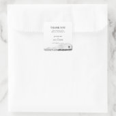 Rustieke waterverf dank u berg bruiloft vierkante sticker (Tas)