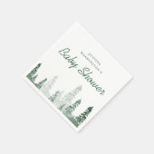 Rustieke waterverf dennen baby shower papieren ser servet (Hoek)