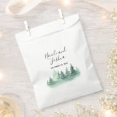 Rustieke waterverf dennenboom bos bruiloft bedankzakje (Geknipt)