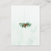 Rustieke Waterverf Dennenbos Bruiloft Bedankt Plaatskaartje (Achterkant)