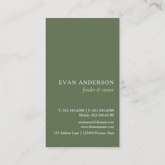 Rustieke Waterverf dennenbos Logo Visitekaartje (Achterkant)