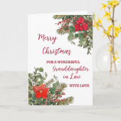 Rustieke Waterverf Dochter in de Wet Kerst Kaart (Gele Bloem)