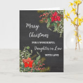 Rustieke Waterverf Dochter in Law Vrolijk kerstfee Kaart (Gele Bloem)