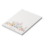 Rustieke Waterverf Dorpshuizen in Winter Custom Notitieblok (Linkerzijde)