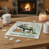 Rustieke Waterverf Eland Persoonlijk Familie Bos Legpuzzel