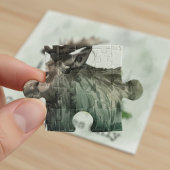 Rustieke Waterverf Eland Persoonlijk Familie Bos Legpuzzel
