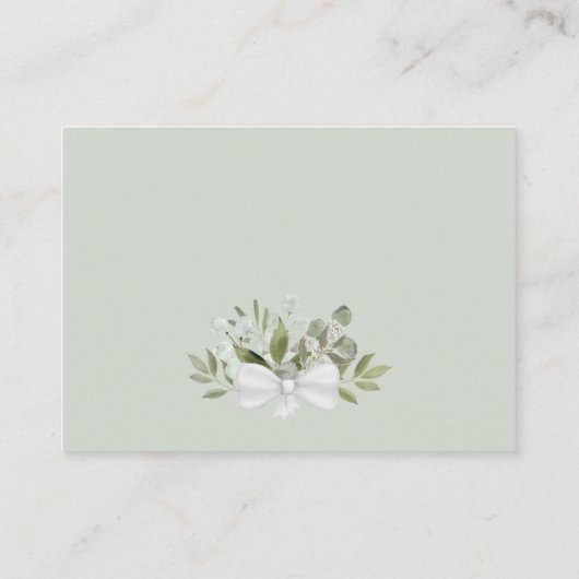 rustieke Waterverf eucalyptus bruiloft website Informatiekaartje (Achterkant)