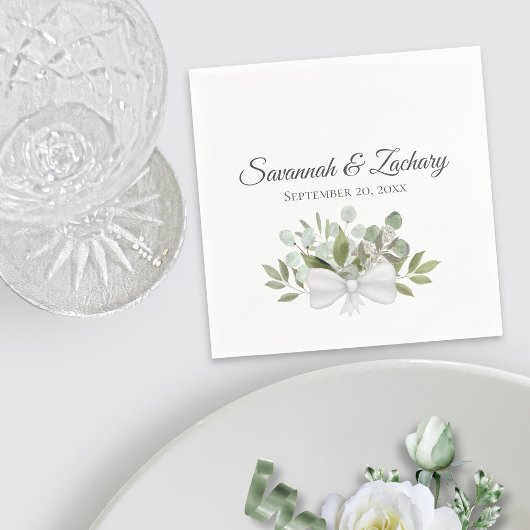 Rustieke Waterverf Eucalyptus Cluster Boho Bruilof Servet