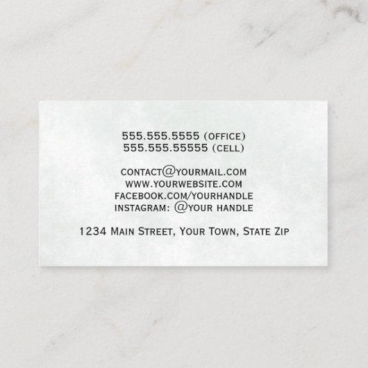 Rustieke Waterverf Eucalyptus en Lavendel  Visitekaartje (Achterkant)