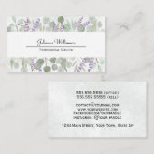 Rustieke Waterverf Eucalyptus en Lavendel  Visitekaartje (Voorkant / Achterkant)