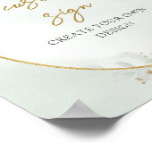 Rustieke waterverf eucalyptus groen Aangepast teke Poster (Hoek)