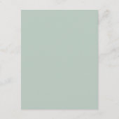 Rustieke Waterverf Eucalyptus Groene Huwelijk Informatiekaartje (Achterkant)