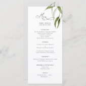 Rustieke waterverf Eucalyptus Groenery Menukaart (Voorkant / Achterkant)