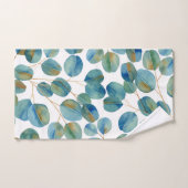Rustieke Waterverf Eucalyptus laat gepersonaliseer Bad Handdoek (Handdoek)