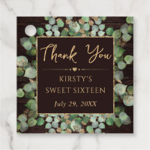 Rustieke waterverf Eucalyptus-loof Sweet 16