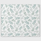 Rustieke Waterverf Eucalyptus Pattern Cadeaupapier (Vlak)