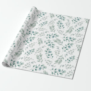 Rustieke Waterverf Eucalyptus Pattern Cadeaupapier