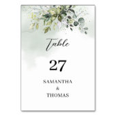 Rustieke waterverf eucalyptus salie groen goud kaart (Achterkant)