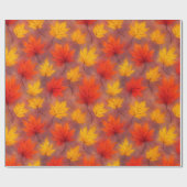 Rustieke Waterverf Fall Leaves - Autumn Foliage Cadeaupapier (Vlak)
